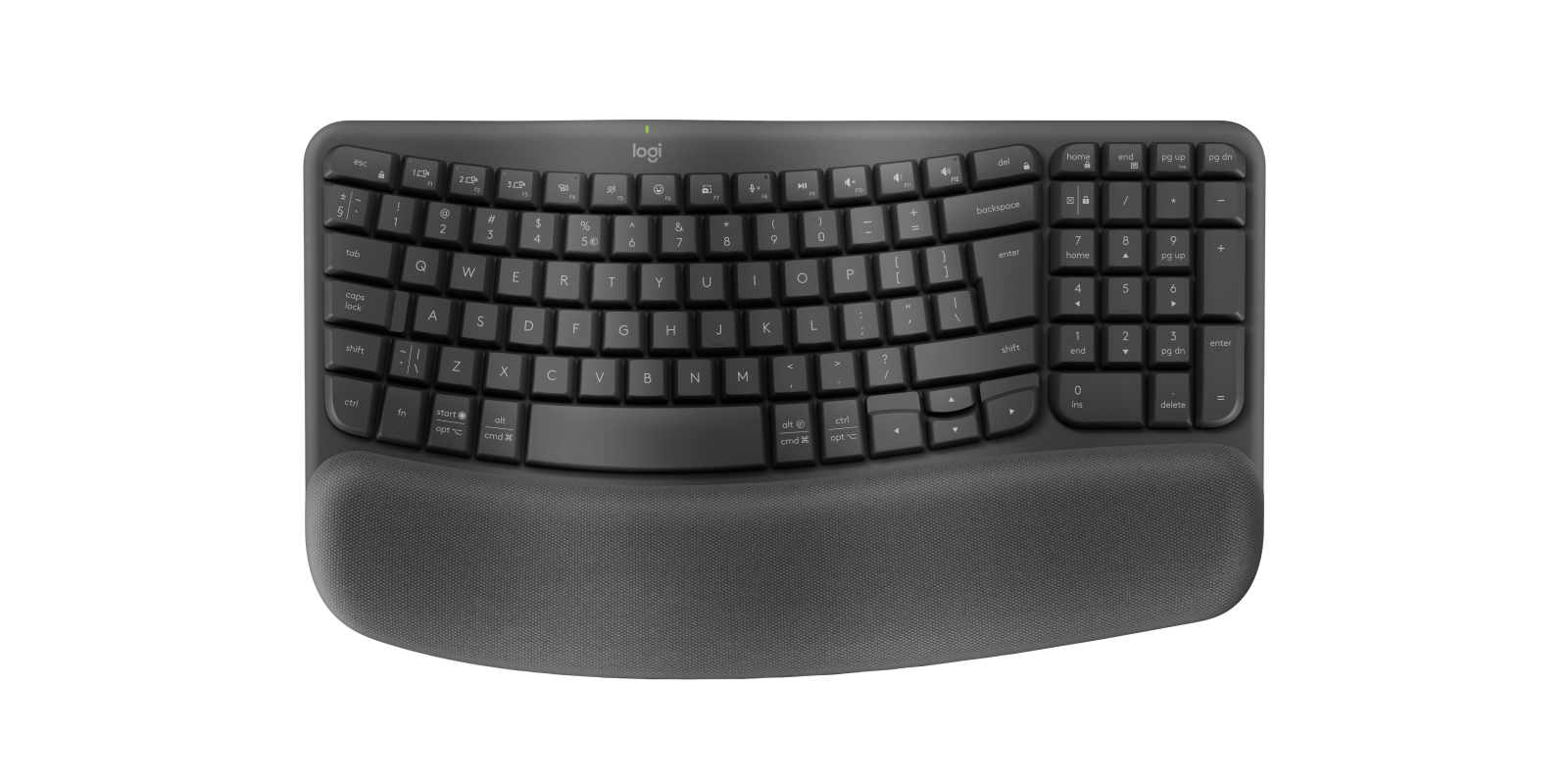 Wave Keys - clavier ergonomique sans fil - avec repose poignets rembourré  (920-012328)