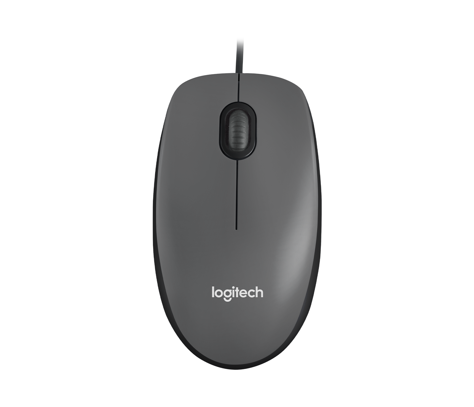 Logitech M100 Optical USB Mouse with Ambidextrous Design in Grey