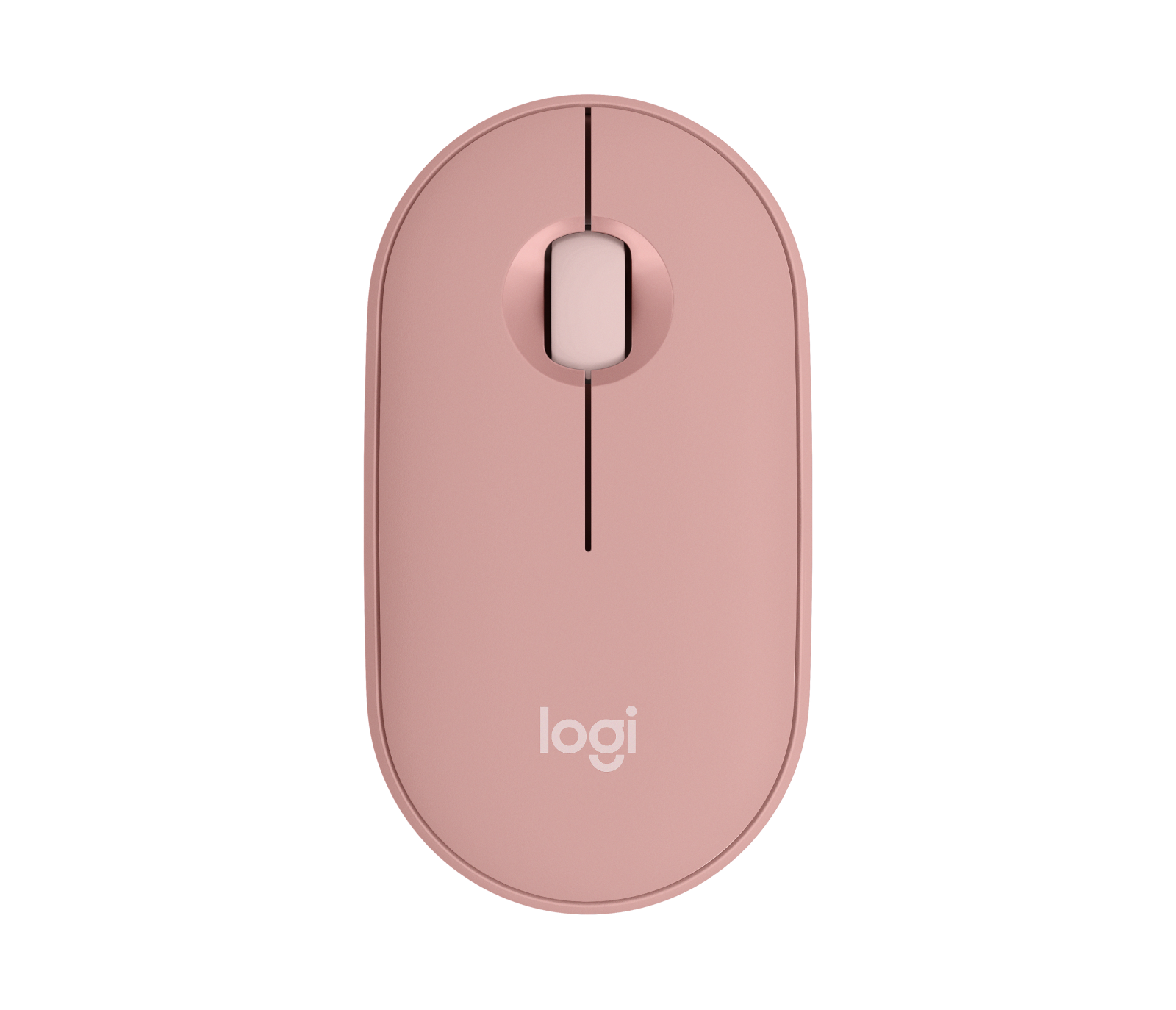 Logitech Pebble Mouse 2 M350s - Bluetooth, Slim, Portable in Tonal Rose