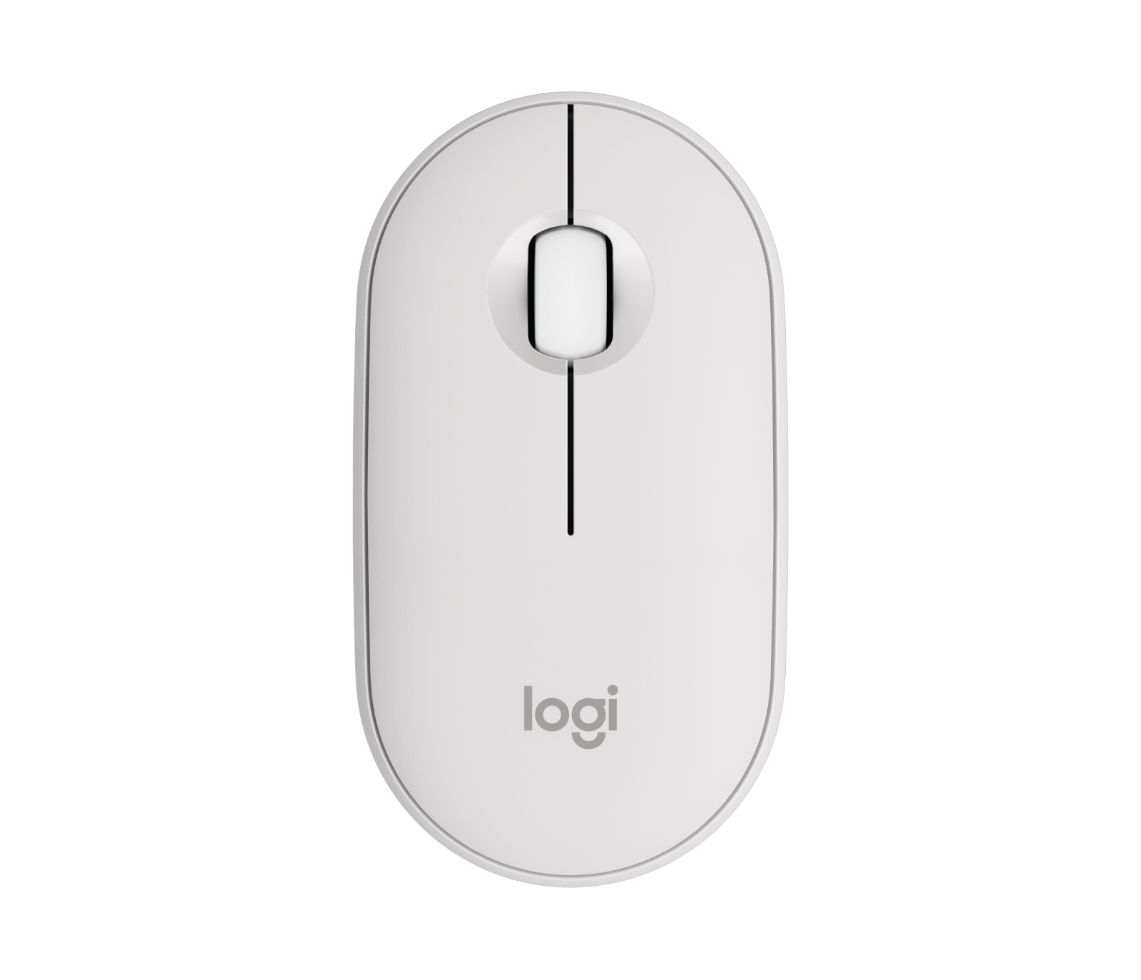 Logitech Pebble Mouse 2 M350s - Bluetooth, Slim, Portable in Tonal White