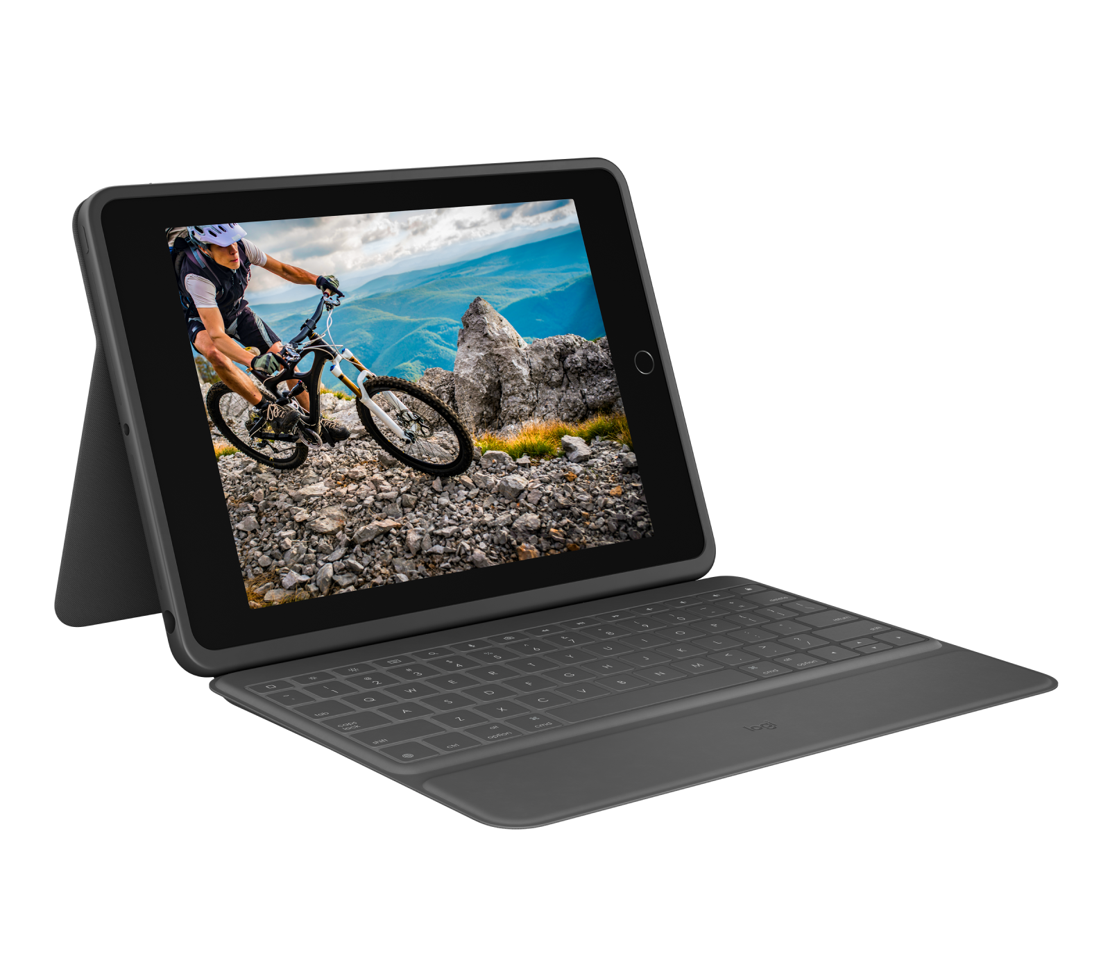 Logitech Rugged Folio - Protective Keyboard Case for iPad in Graphite