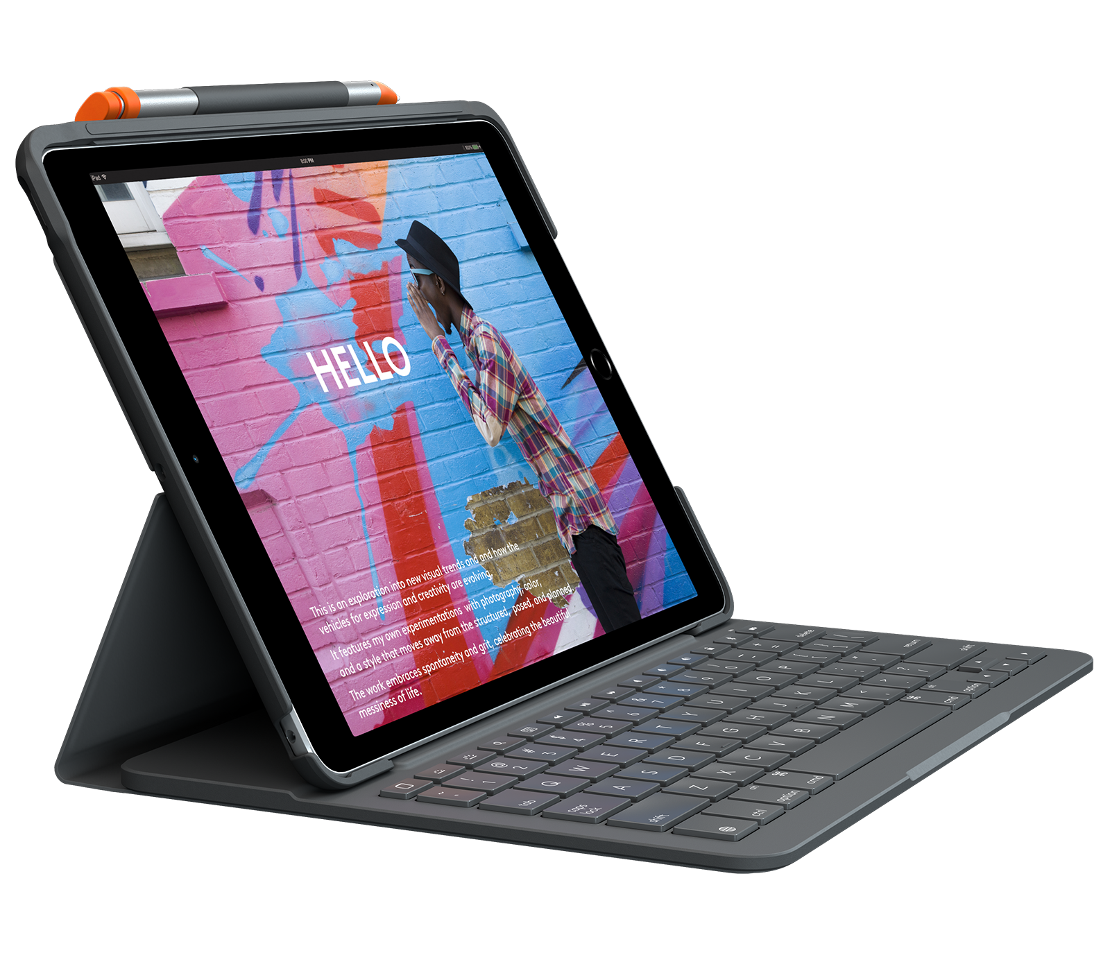 Terraplén Menos práctica Funda con teclado Logitech Slim Folio iPad para iPad y iPad Air