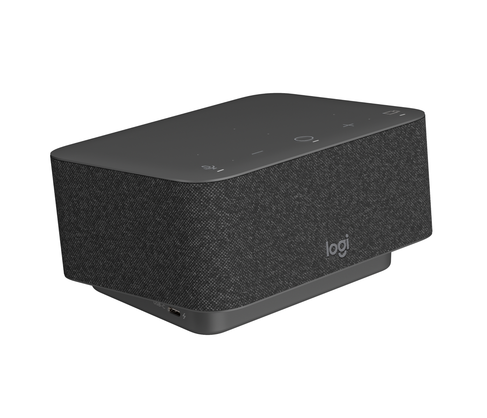 Image of Logi Dock All-in-one docking station with Teams meeting controls and speakerphone. - Graphite Logi Dock (Teams version)