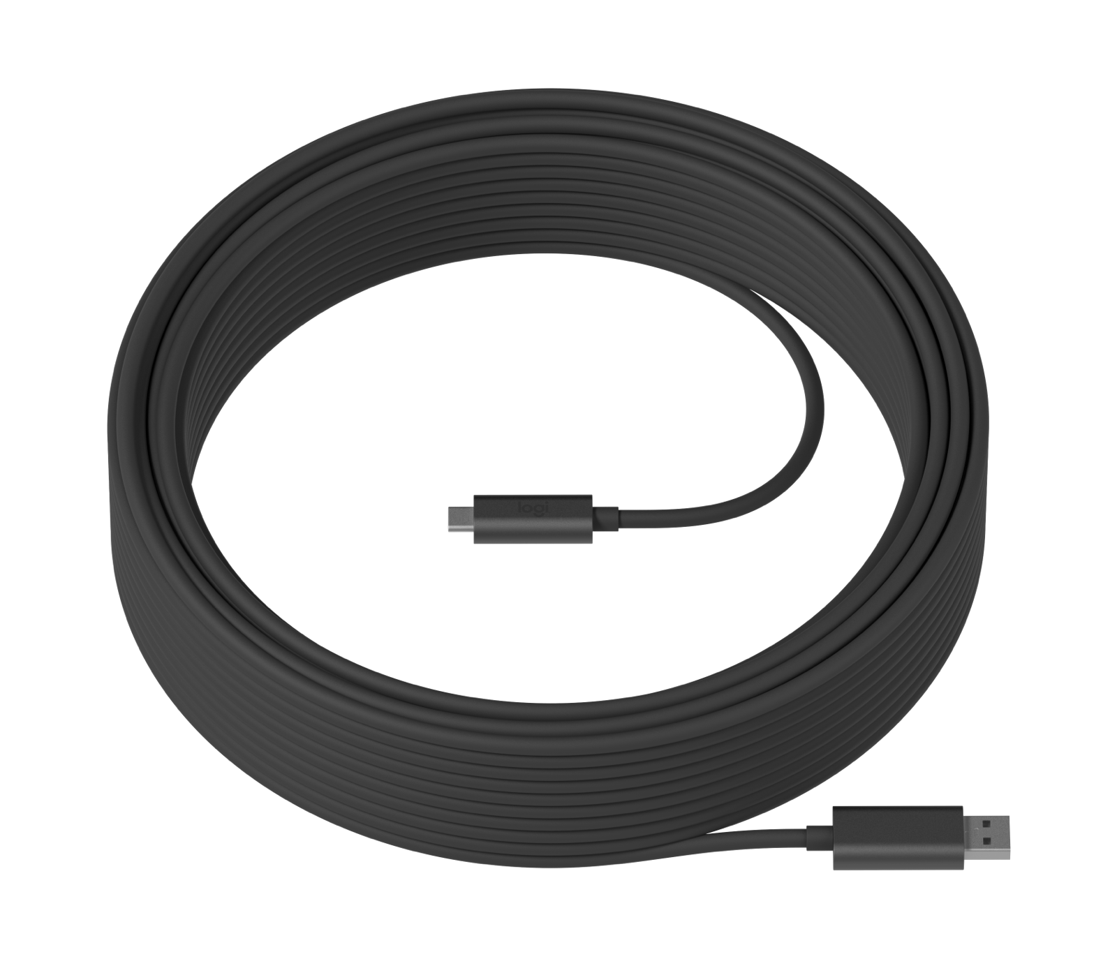 Image of Logitech Strong USB Extended-length SuperSpeed USB 10 Gbps cable - Dark Grey 45 Meter