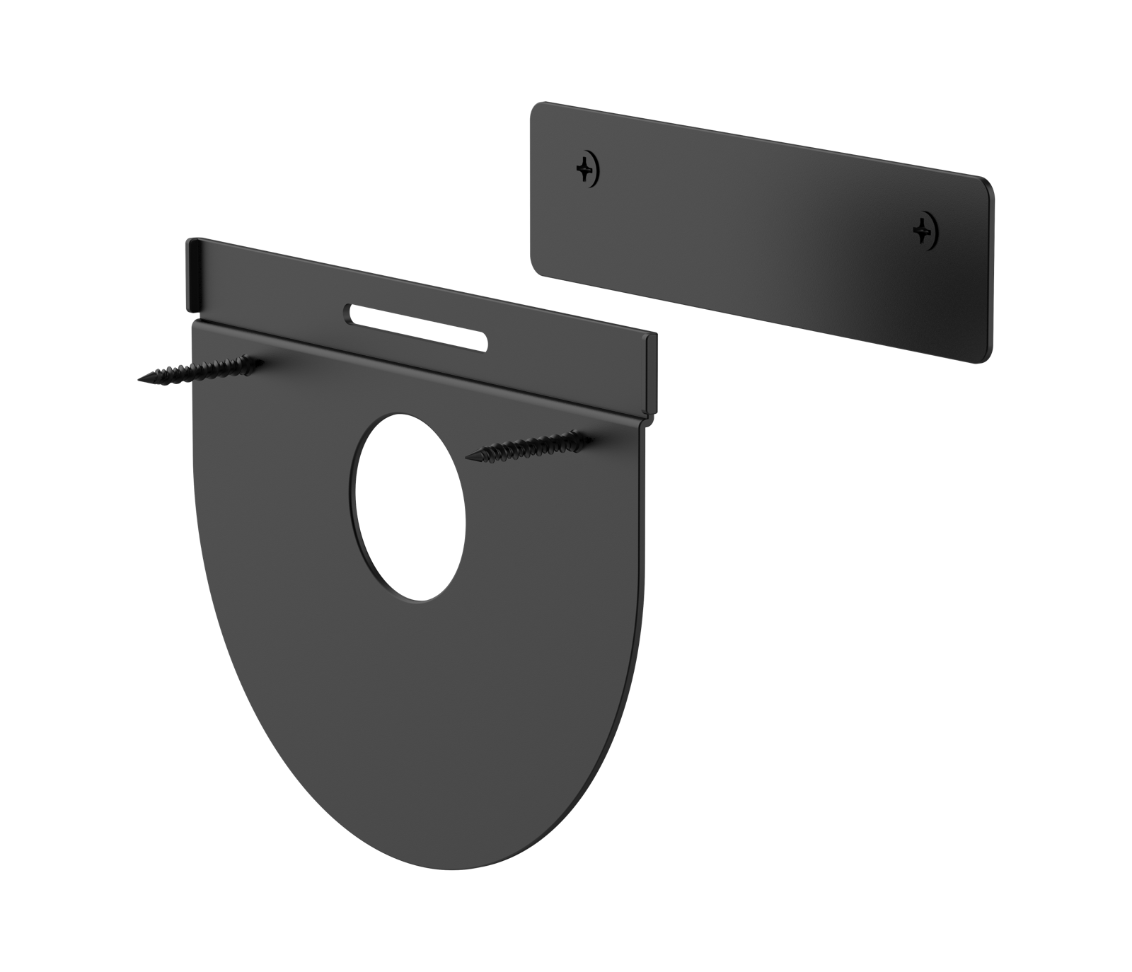 Image of Wall Mount for Logitech Tap Space-saving wall mount with cable management for Logitech Tap and Tap IP meeting room touch controllers. - Black