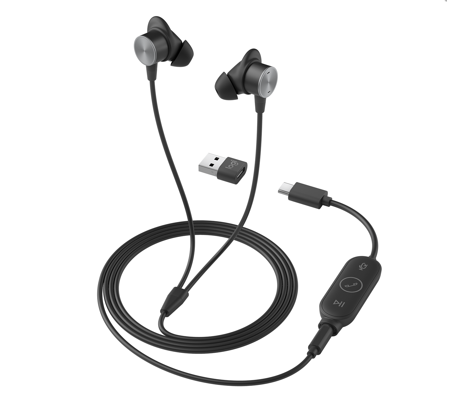 Omhoog Klik lint Logitech Zone Wired Earbuds with Noise Cancelling Mic