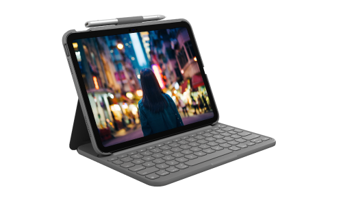 Étui Clavier AZERTY pour Ipad 10.2, Clavier Souple en TPU pour