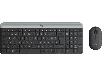 Combinación de teclado y mouse inalámbricos Slim Combo MK470 - Grafito - Español