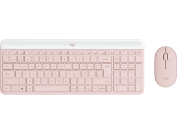 Kompaktes kabelloses Tastatur-Maus-Set – MK470 Slim Combo - Rosa - Español (Qwerty)