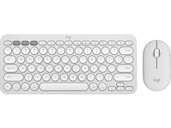Pebble 2 Combo for Mac Slim Bluetooth® keyboard and mouse for Mac - Tonal White English