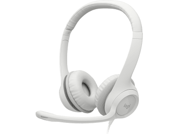 H390 USB Computer Headset With enhanced digital audio and in-line controls - Off-white