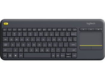 K400 Plus Wireless Touch Keyboard - Black - English