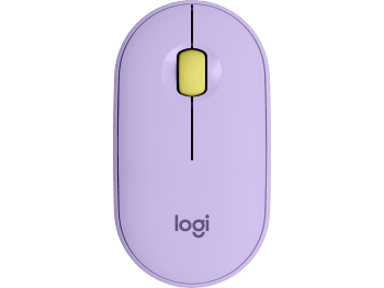 Pebble M350 Modern, Slim, and Silent Wireless and Bluetooth Mouse - Lavender Lemonade