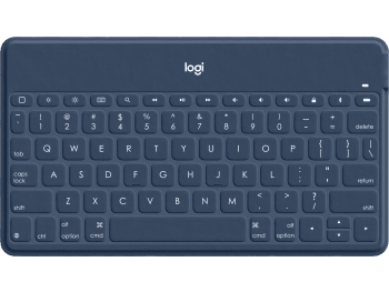 Keys-To-Go - Clavier bleu classique avec support orange pour iPhone - Anglais