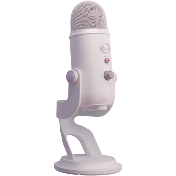 YETI FOR THE AURORA COLLECTION Premium Multi-Pattern USB Mic with Blue VO!CE - White Mist