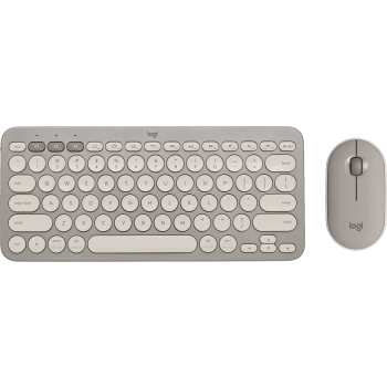 K380 MULTI-DEVICE KEYBOARD + M350 PEBBLE MOUSE Minimalist, Bluetooth accessories for computers or tablets - Sand English