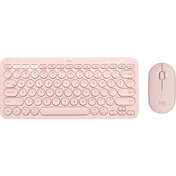 K380 MULTI-DEVICE KEYBOARD + M350 PEBBLE MOUSE Minimalist, Bluetooth accessories for computers or tablets - Rose English