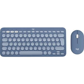 K380 FOR MAC MULTI-DEVICE KEYBOARD + M350 LOGITECH PEBBLE  MOUSE Minimalist, Bluetooth and quiet accessories for Mac - Blueberry Deutsch (Qwertz)