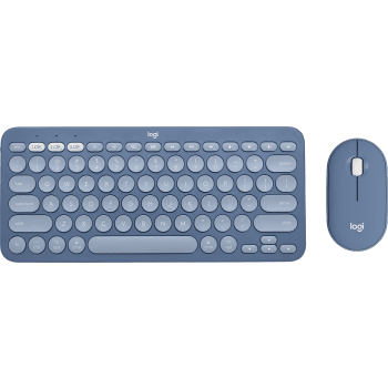 K380 FOR MAC MULTI-DEVICE KEYBOARD + M350 LOGITECH PEBBLE  MOUSE Minimalist, Bluetooth and quiet accessories for Mac - Blueberry English