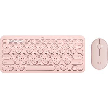 K380 FOR MAC MULTI-DEVICE KEYBOARD + M350 LOGITECH PEBBLE  MOUSE Minimalist, Bluetooth and quiet accessories for Mac - Rose English