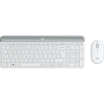 Slim Wireless Keyboard and Mouse Combo MK470 Ultra-slim, compact, and quiet wireless keyboard and mouse combo- Off-white- US International (Qwerty)