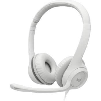 H390 USB Computer Headset With enhanced digital audio and in-line controls - Off-white