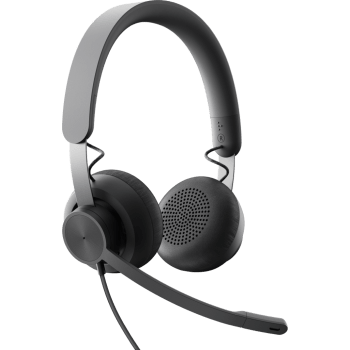 Zone 750 USB headset features premium audio drivers and advanced noise-canceling mic. - Graphite