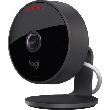 CIRCLE VIEW CAMERA Apple HomeKit-enabled wired security camera with best-in-class Logitech TrueView video - Black