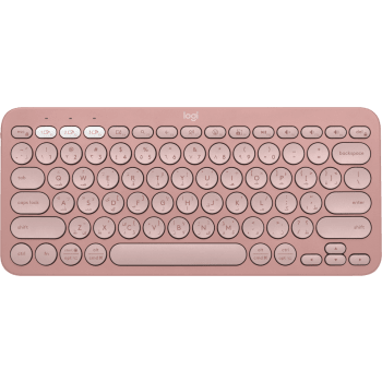Pebble Keys 2 K380s لوحة مفاتيح رفيعة وبسيطة تعمل بتقنية Bluetooth® ومزودة بمفاتيح قابلة للتخصيص.- درجات الوردي- العربية