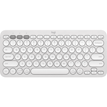 Pebble Keys 2 K380s Slim, minimalist Bluetooth® keyboard with customizable keys. - Tonal White English