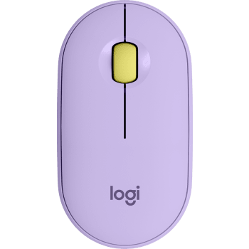 Pebble M350 Modern, Slim, and Silent Wireless and Bluetooth Mouse - Lavender Lemonade
