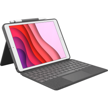 Combo Touch for iPad Backlit detachable keyboard case with trackpad for iPad (7th, 8th, 9th & 10th gen) - Graphite English for iPad (7th, 8th and 9th gen)