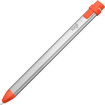 LOGITECH CRAYON (LIGHTNING) Pixel-precise digital pencil for all iPad models (2018 and later). Rechargeable via Lightning. - Orange