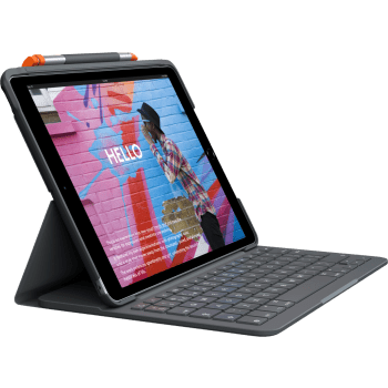 SLIM FOLIO Slim Folio Keyboard Case for iPad - Graphite UK English (Qwerty) for iPad (7th, 8th and 9th gen)