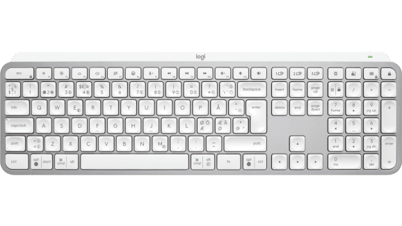 MX Keys S Advanced Wireless Illuminated Keyboard - Pale Gray Dansk/ Norsk/ Svenska/ Suomalainen (Qwerty) Keyboard only