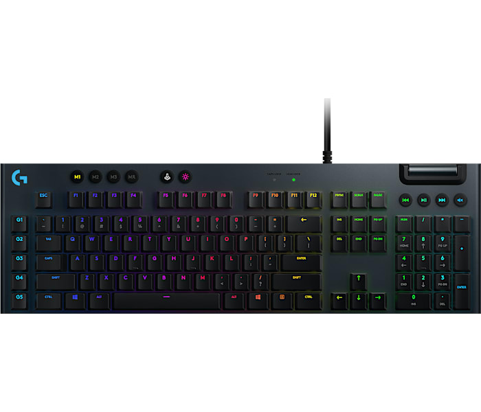 Logitech G815 LIGHTSYNC RGB Mechanical Gaming Keyboard, Clicky in Black