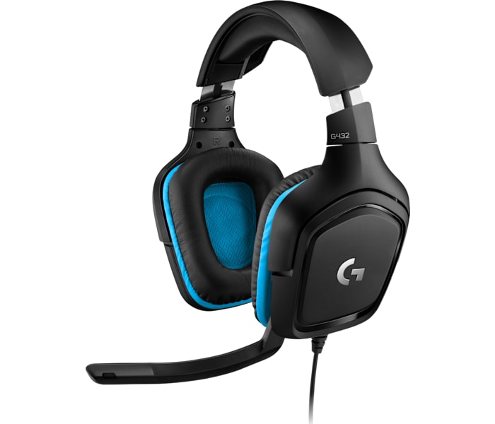 Logitech G432 7.1 Surround Sound Gaming Headset in Black