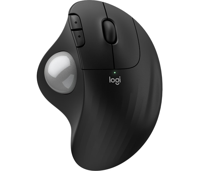 Logitech Ergo M575S - Wireless Trackball Mouse in Black + Silver Ball