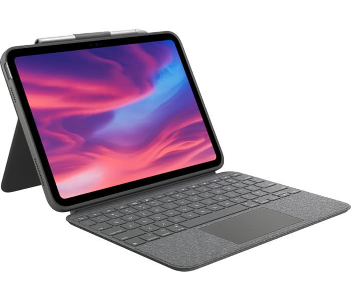 Logitech Refurbished Combo Touch iPad Keyboard Case in Oxford Grey