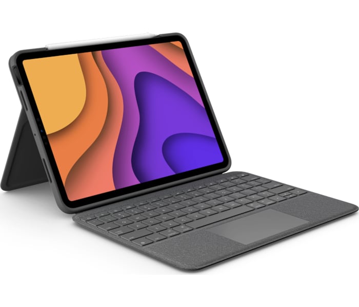 Logitech Refurbished Folio Touch iPad Keyboard Case in Oxford Grey