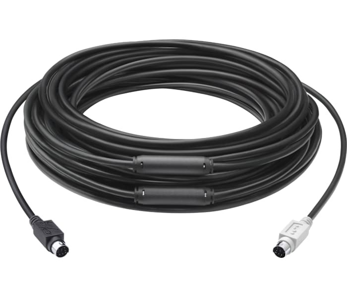 Logitech Group 15m Extended Cable for Large Conference Rooms in Black