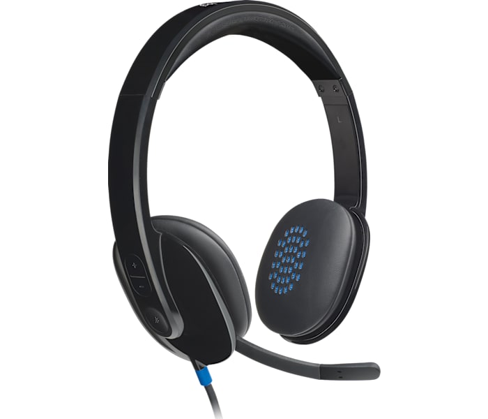 Logitech H540 USB Computer Headset with Noise-Cancelling Mic in Black