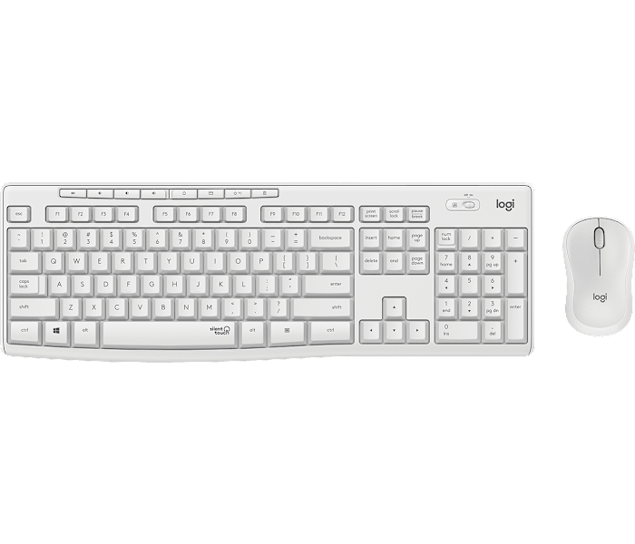 Logitech MK295 Silent Wireless Keyboard Mouse Combo in Off-White