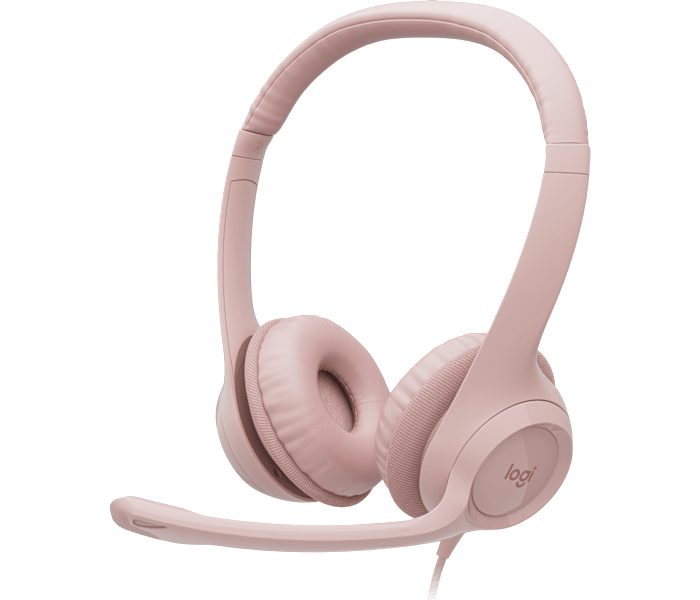 Logitech H390 USB Headset with Noise-Cancelling Mic in Rose