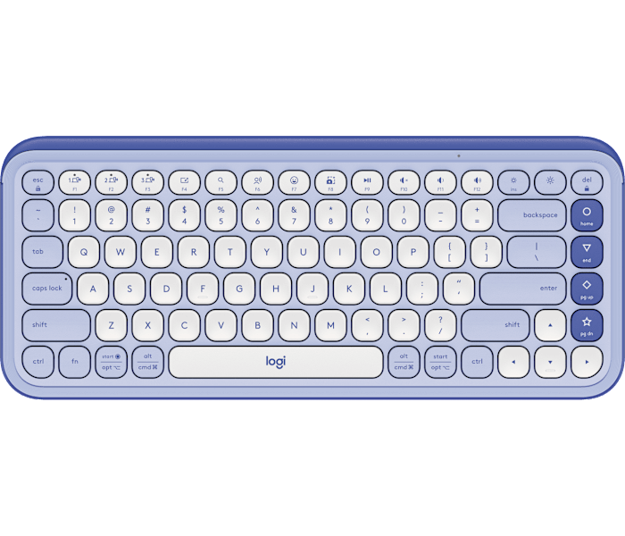 Logitech POP Icon Keys Bluetooth Keyboard in Lilac & Off White