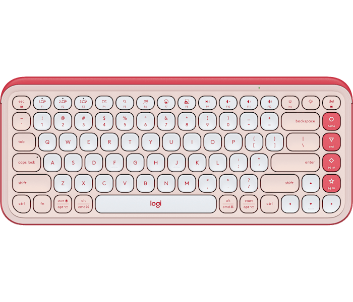 Logitech POP Icon Keys Bluetooth Keyboard in Rose & Off White