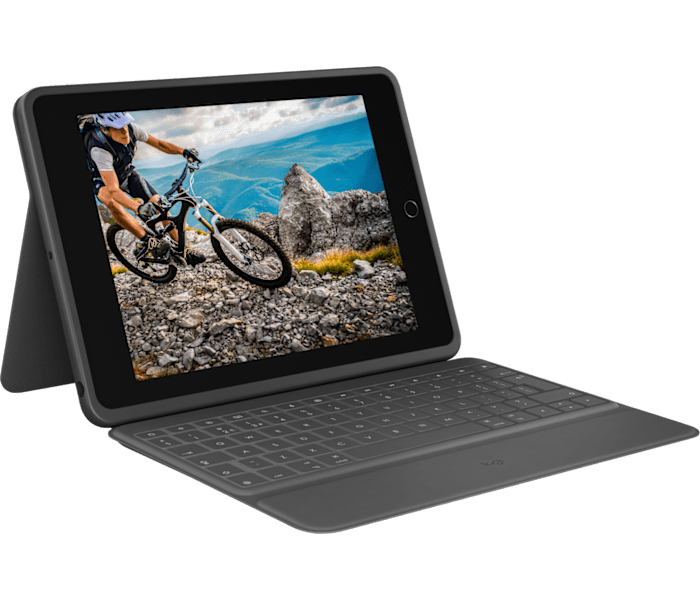 Logitech Rugged Folio - Étui de protection clavier pour iPad (7e, 8e, 9e, 10e générations et A16)