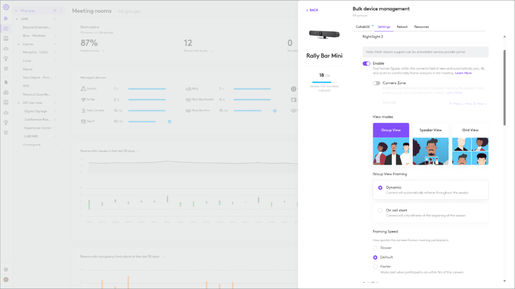 Zoom Room management software configurator