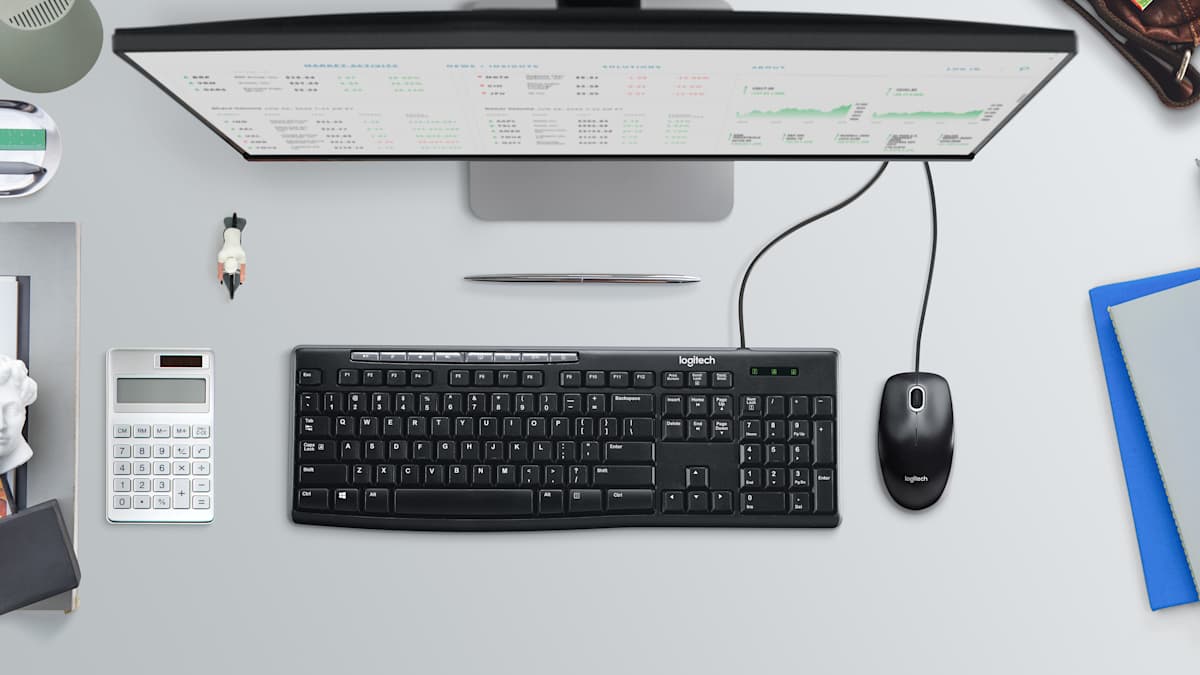 Logitech MK200 Wired Media Keyboard and Mouse Combo