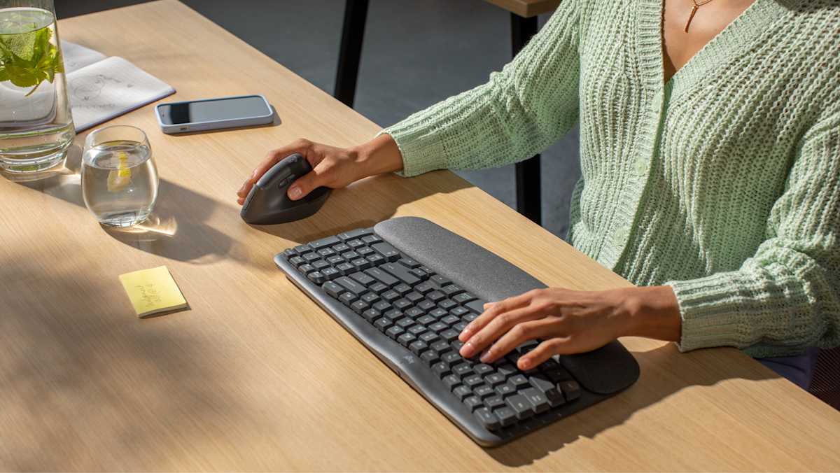 Logitech Wave Keys Wireless Ergonomic Keyboard – Graphite